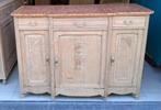 Ruime driedeurs commode met marmeren blad, Huis en Inrichting, Kasten | Dressoirs, Ophalen, Gebruikt, Rustiek landelijk, 100 tot 150 cm