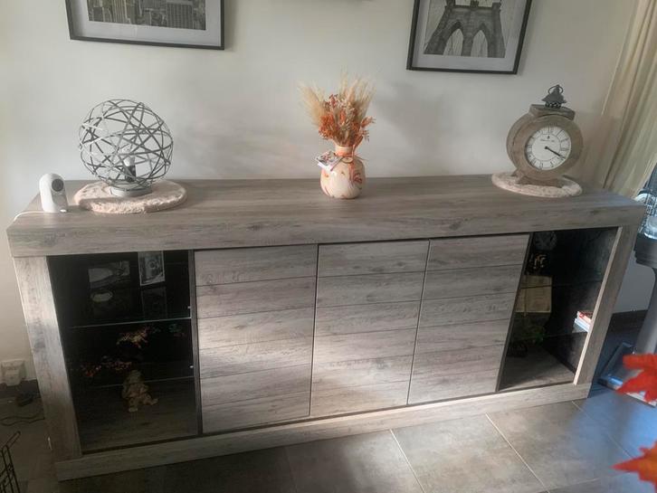 Volledige eetkamer, Huis en Inrichting, Kasten | Dressoirs, Gebruikt, Met deur(en), Met plank(en), Ophalen