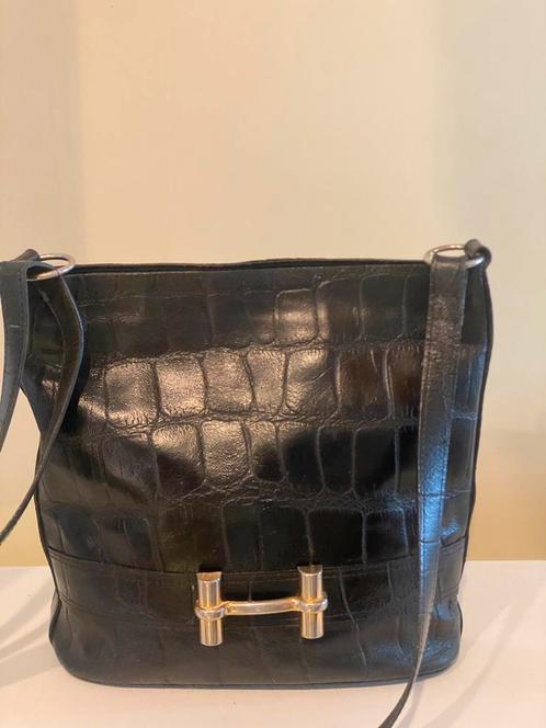 Vintage schouder -en cross over tas croco, Handtassen en Accessoires, Tassen | Schoudertassen, Ophalen of Verzenden
