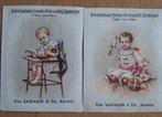 2 Chromolitho's Publ. +- 1885 Van LECKWIJCK Anvers, Enfant, Avant 1940, Utilisé, Enlèvement ou Envoi