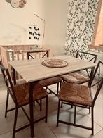 Table + 4 chaises, Maison & Meubles, Utilisé, 4 à 6 chaises