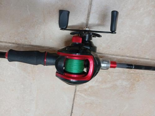 snoekreal met gevlochten snoekdraad 70 euro, Watersport en Boten, Hengelsport | Roofvissen, Nieuw, Werphengel, Ophalen