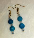oorbellen parels apatiet, Bijoux, Sacs & Beauté, Neuf, Enlèvement ou Envoi, Bleu, Pendantes