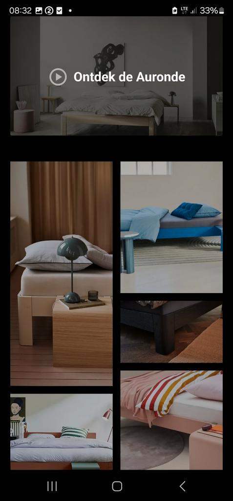 Auping Auronde 140x200cm, wit, Huis en Inrichting, Slaapkamer | Bedden, Wit, Ophalen