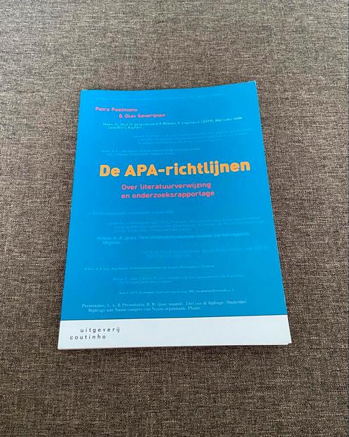 De APA-richtlijnen, Boeken, Studieboeken en Cursussen, Nieuw, Hoger Onderwijs, Ophalen of Verzenden