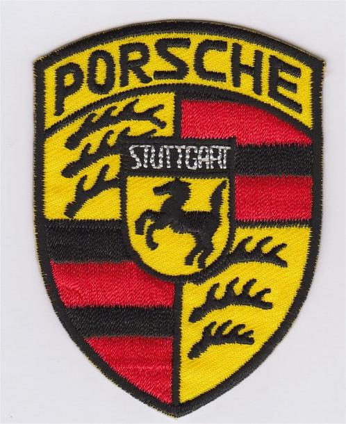 Porsche stoffen opstrijk patch embleem #2, Collections, Marques automobiles, Motos & Formules 1, Neuf, Envoi