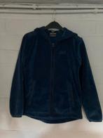 Blauw warm vestje met rits en kap, Jack Wolfskin, 140, 10 jr, Garçon ou Fille, Enlèvement ou Envoi, Pull ou Veste, Jack Wolfskin
