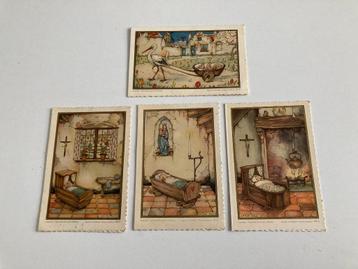 Anton Pieck : 4 lege geboorte kaartjes beschikbaar voor biedingen