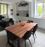 6 stoelen eetkamer suède, Huis en Inrichting, Stoelen, Ophalen, Leer, Zo goed als nieuw, Modern industrieel