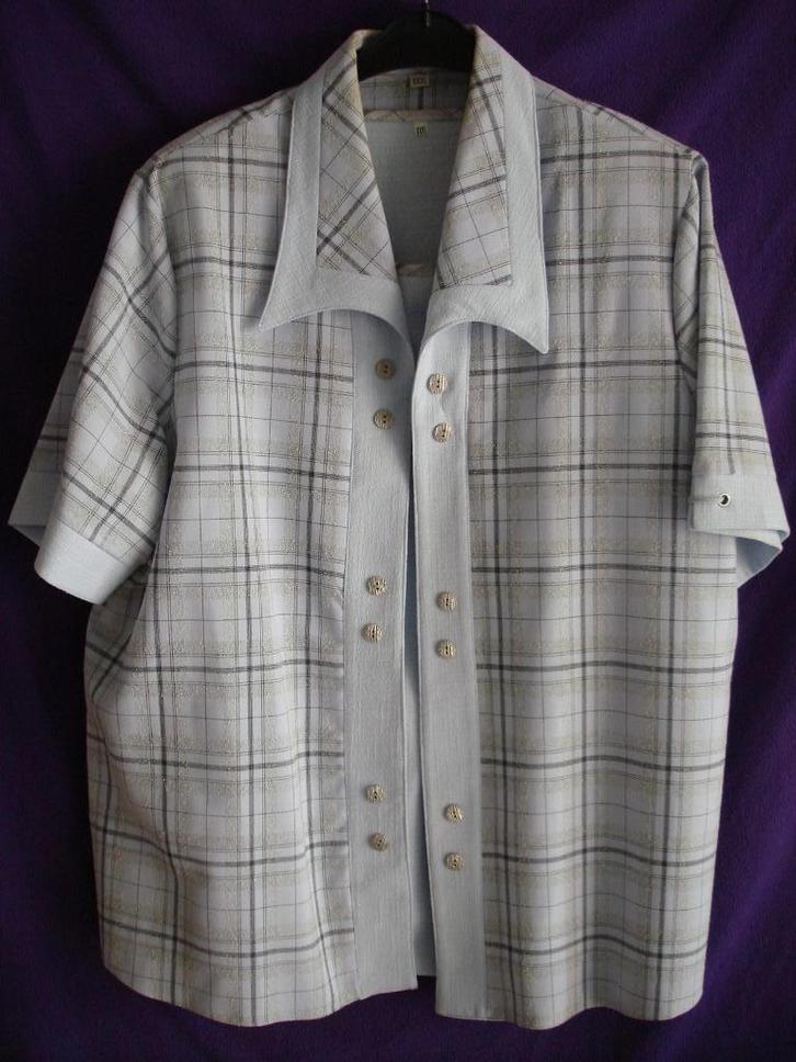 Uniek ensemble bestaande uit bloes en geruite vest., Vêtements | Femmes, Blouses & Tuniques, Porté, Taille 46/48 (XL) ou plus grande