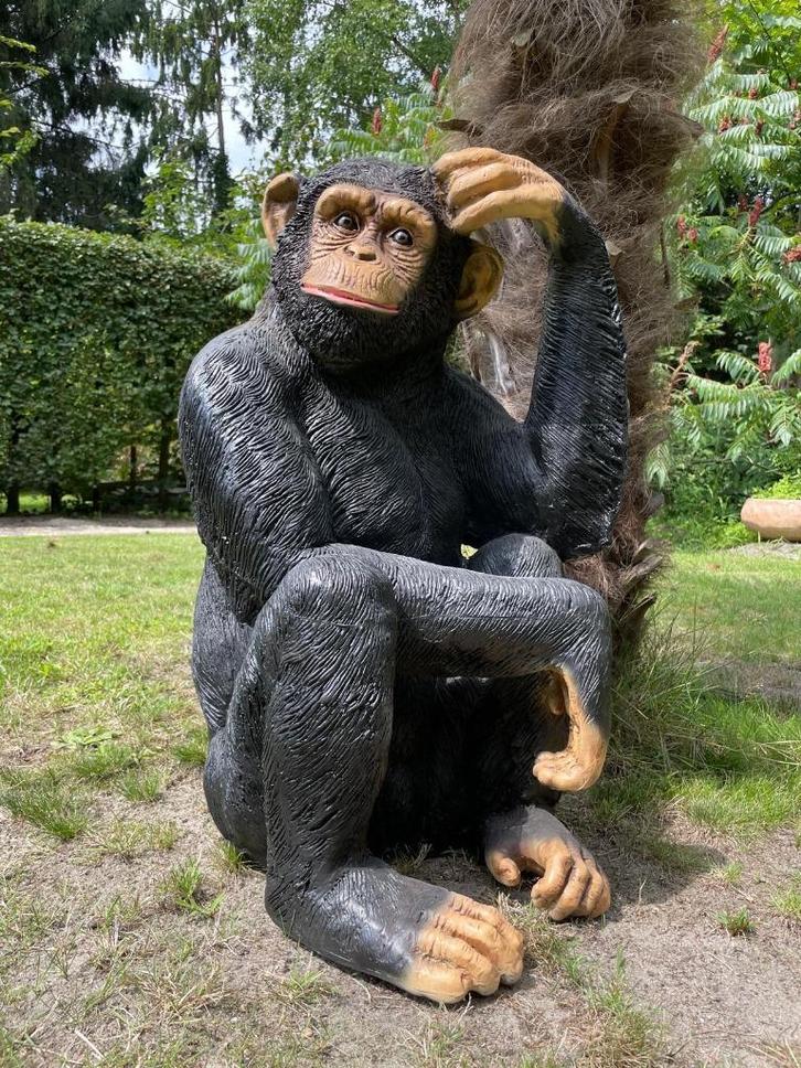 Beeld aap, tuin, babykamer, dieren 75cm, Tuin en Terras, Tuinbeelden, Nieuw, Dierenbeeld, Kunststof, Ophalen