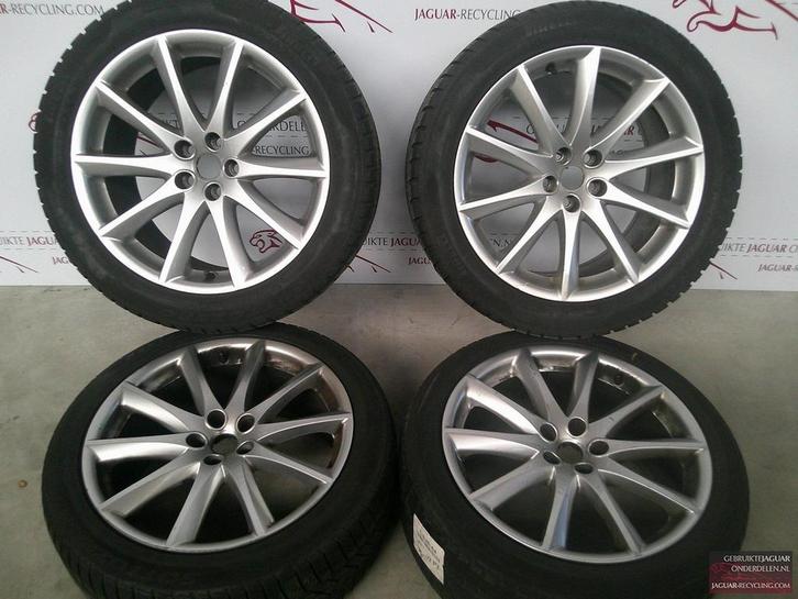 19″ Velgen breed set Jaguar XJ,  X351 met winterbanden, Auto-onderdelen, Banden en Velgen, Banden en Velgen, Winterbanden, Personenwagen