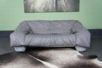 Jaren 80 Originele Ligne Roset Flou flou bank leer en katoen, Stof, Gebruikt, 150 tot 200 cm, Vintage
