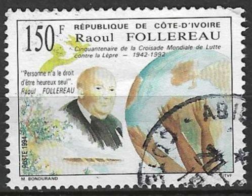 Ivoorkust 1994 - Yvert 921 - Kruistocht tegen lepra (ST), Postzegels en Munten, Postzegels | Afrika, Gestempeld, Verzenden