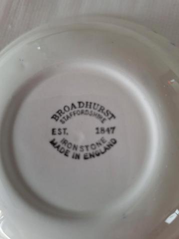 Vaisselle ancienne Broadhurst Staffordshire 1847 Ironstone, Enlèvement