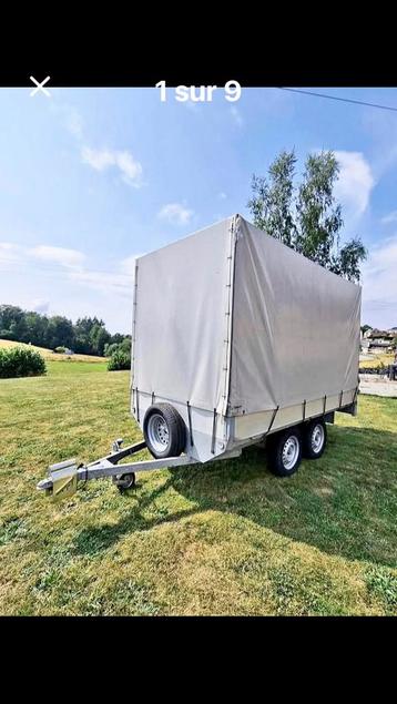 Location remorque bâchée 3x1,2x1,8, Enlèvement
