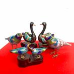 Chinese beeldjes Cloisonne zwaantjes vogels  1912-1949, Ophalen of Verzenden, Zo goed als nieuw