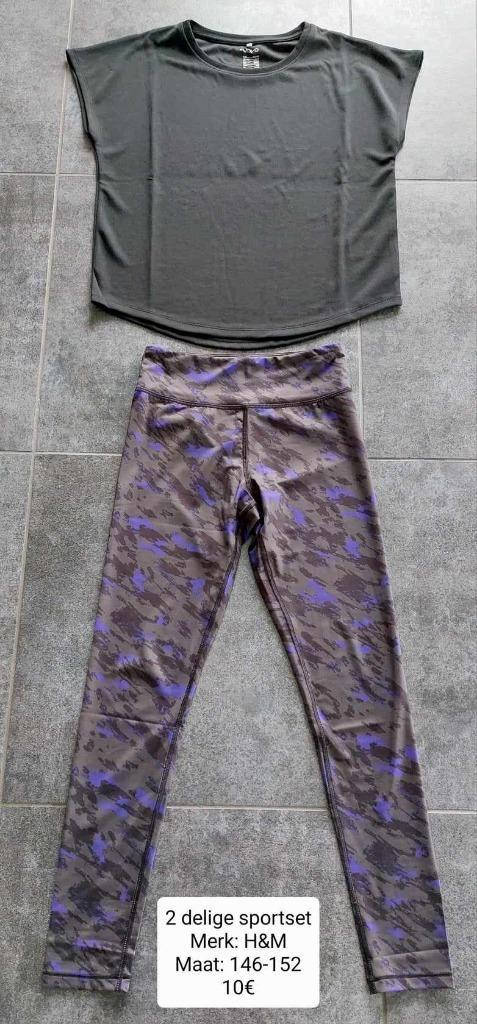 2 delig sport setje meisje: H&M maat 146 - 152 (NIEUW), Kinderen en Baby's, Kinderkleding | Maat 146, Nieuw, Meisje, Setje, Ophalen of Verzenden