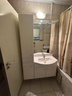 Badmeubel met 1 lavabo + spiegel en dan nog een aparte kast, Huis en Inrichting, Badkamer | Complete badkamers, Ophalen, Zo goed als nieuw