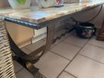 Stevige salontafel met marmeren blad, Huis en Inrichting, Ophalen, Overige materialen, 50 tot 75 cm, 50 tot 100 cm