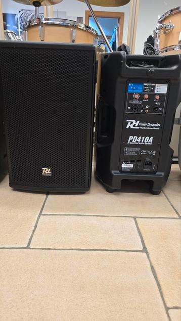 Set 2x Power Dynamics PD410A actieve Bi-Amp 10" speaker 800W beschikbaar voor biedingen