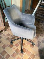 Hippe Fonq Bureaustoel fluweel grijs, Ophalen, Zo goed als nieuw, Stof