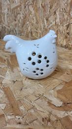 Figurine décorative en céramique blanche en forme de poule, Enlèvement