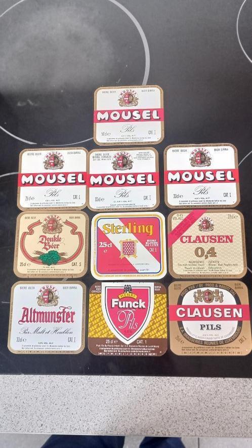 Brasserie bière lot de 10 étiquettes Mousel différentes, Collections, Marques de bière, Comme neuf, Autres types, Autres marques