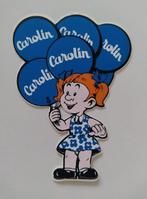 Vintage Sticker - Meisje blauwe ballonnen - Carolin, Verzamelen, Nieuw, Bedrijf of Vereniging, Ophalen of Verzenden