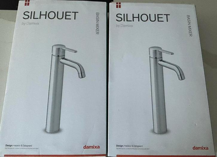 2x splinternieuwe wastafelmengkraan Damixa large chroom, Doe-het-zelf en Bouw, Sanitair, Nieuw, Kraan, Chroom, Ophalen