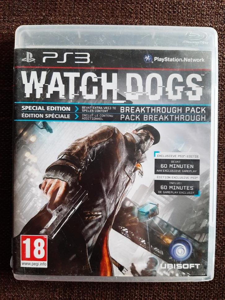 PS3 Watch Dogs Special edition (compleet), Games en Spelcomputers, Games | Sony PlayStation 3, Zo goed als nieuw, Ophalen of Verzenden