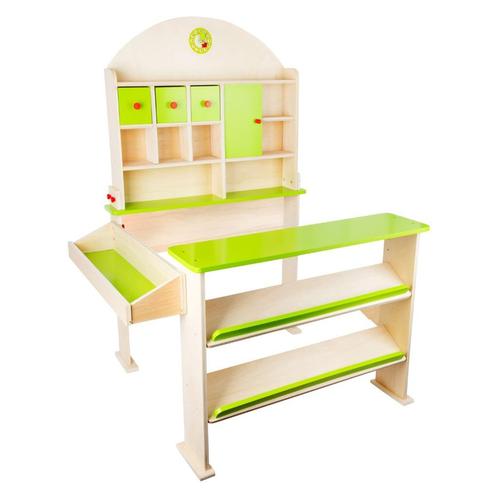 Grote houten winkel/marktkraam groen, Kinderen en Baby's, Speelgoed | Houten speelgoed, Nieuw, Meubelstuk of Keukentje, Ophalen of Verzenden