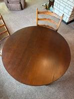 Ronde tafel met 6 stoelen, Huis en Inrichting, Tafels | Eettafels, Ophalen, Gebruikt, Rond, Vijf personen of meer