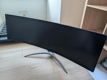AOC AG493QCX - Ultrawide Gaming Monitor - 144hz - 49 inch, Enlèvement ou Envoi, Comme neuf, Réglable en hauteur, Gaming