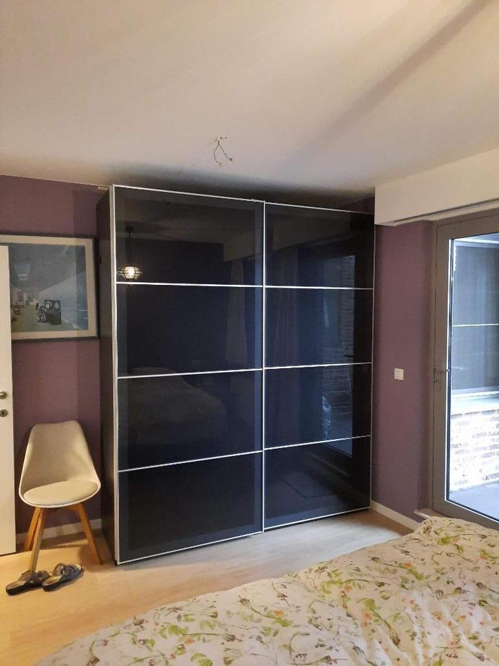 kleerkast PAX l: 2m, H: 2,5m, D: 58cm donker berkenpatroon, Huis en Inrichting, Kasten | Kleerkasten, Zo goed als nieuw, 200 cm of meer