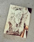 Ingelijste canvas buffalo bull deco home design beige bruin, Ophalen of Verzenden