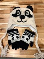 Muts + handschoenen panda, Enfants & Bébés, Vêtements enfant | Bonnets, Écharpes & Gants, Enlèvement ou Envoi, Comme neuf, Gants