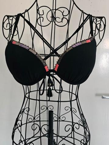 Victoria's Secret zwarte bikinitop - pearl push up (75B) beschikbaar voor biedingen