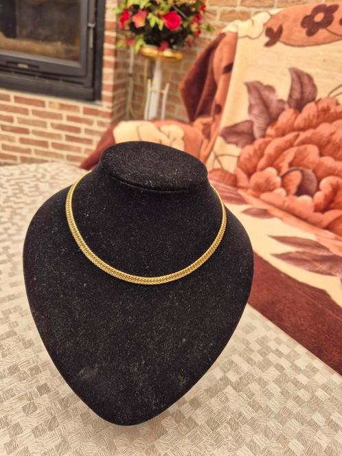 Americanse vergulde straalende slange ketting, Handtassen en Accessoires, Kettingen, Zo goed als nieuw, Ophalen of Verzenden