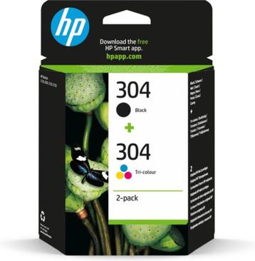 HP 304 - Ensemble de 2 cartouches d'encre tricolore et noire disponible aux enchères