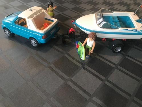 Playmobil 6864 Cabrio met boot op aanhanger  compleet, Kinderen en Baby's, Speelgoed | Playmobil, Zo goed als nieuw, Complete set