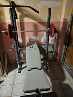Banc de musculation Domyos BM450 avec barre + 30kg, Sport en Fitness, Ophalen, Gebruikt