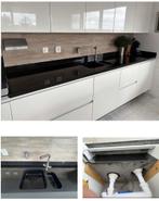 WAANZINNIG HOOGGLANS KEUKEN MET APPARATUUR, Ophalen, Wit, Graniet of Steen, Dubbelwandige keuken