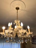 Luster met glas kristallen, Huis en Inrichting, Ophalen, Gebruikt, Glas, Klassiek