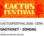 Twee dagtickets zondag Cactusfestival 2025, Twee personen