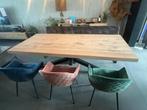 Eettafel met stoelen en bank van bij Goossens wonen, Huis en Inrichting, Ophalen, Zo goed als nieuw, Eikenhout