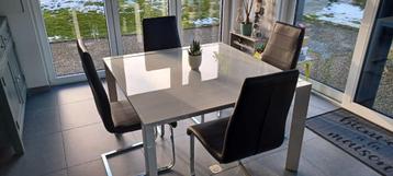 Table salle à manger, Maison & Meubles, Tables | Tables à manger, 150 à 200 cm, Cinq personnes ou plus, Carré, 100 à 150 cm