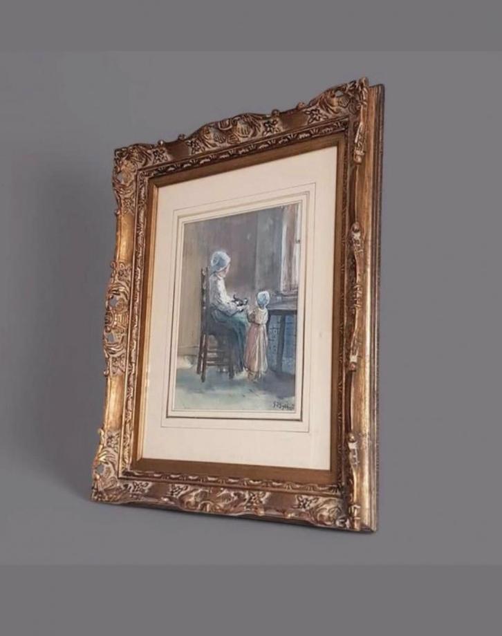 Origineel werk van Hollandse meesterschilder G.J.Sijthoff., Antiek en Kunst, Kunst | Schilderijen | Klassiek, Ophalen of Verzenden