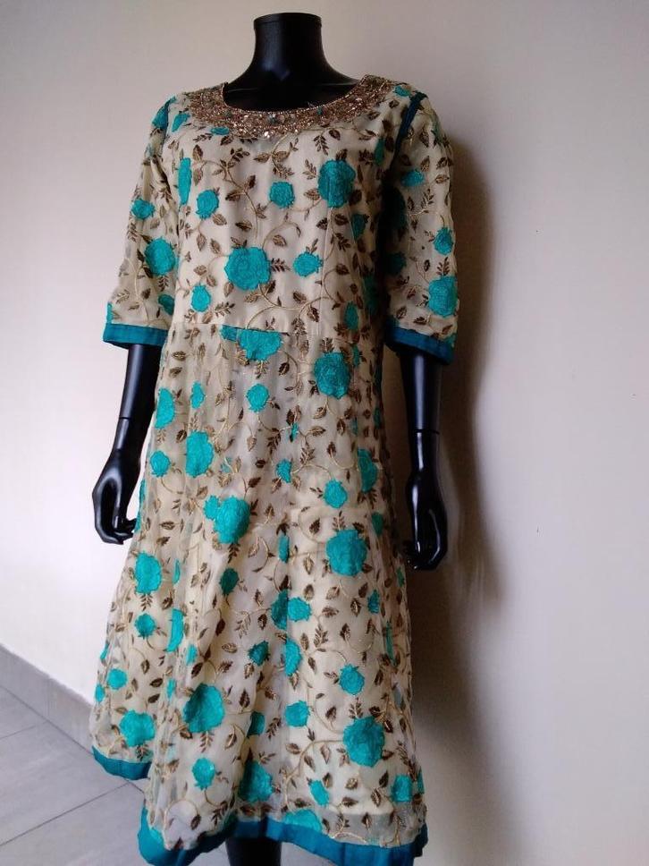 Prachtige vintage jurk. Indische stijl. Handmade, Kleding | Dames, Jurken, Gedragen, Maat 42/44 (L), Verzenden