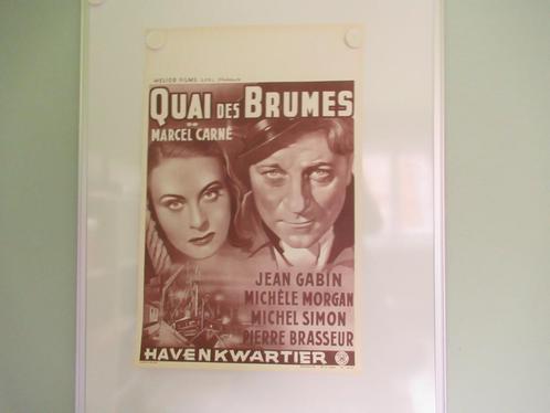 Affiche du film QUAI DES BRUMES, Collections, Posters & Affiches, Comme neuf, Cinéma et TV, A1 jusqu'à A3, Rectangulaire vertical
